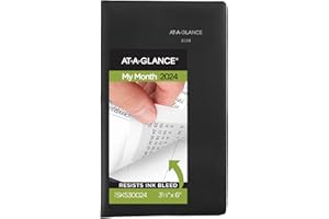 AT-A-GLANCE 2024 Monthly Planner, DayMinder, 3-1/2" x 6", Pocket Size, Black (SK530024)