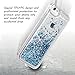Maxdara Case for iPhone 6S 6 Glitter Case Tempered Glass Screen Protector Liquid Floating Bling Sparkle Luxury Shockproof Bumper Pretty Girls Children Case for iPhone 6 6s 7 8 4.7 inches (Blue)