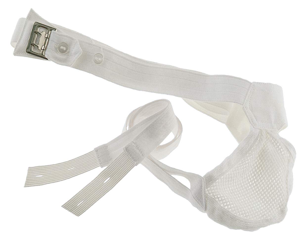 SCUDOTEX Piedmont Anatomical Jockstrap Extra Cotton with Scrotal Support Size 8 White