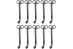 Aroparc 10PCS Candle Wick Trimmer Cutter, 7 Inch Bulk Wick Candle Accessories - Black