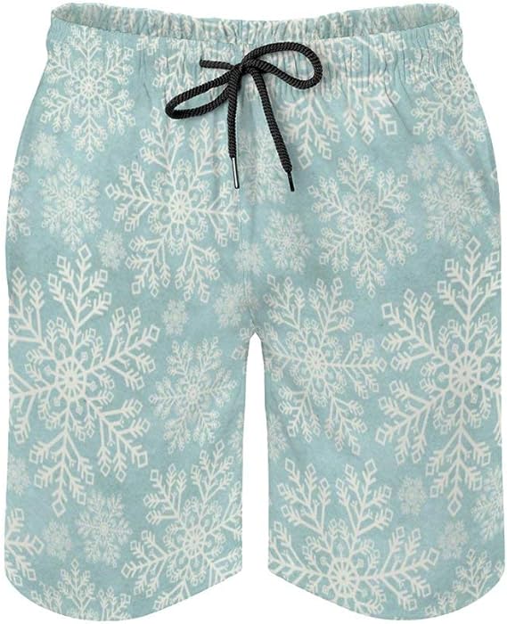 Amazon ショートパンツ 雪片 スノーフレーク サーフパンツ 海水パンツ 水着 メンズ ビーチパンツ ボードショーツ 速乾 短パン スイミング 五分丈 通気速乾 水着と普段着両方 ゴムウェスト S 2xl ショートパンツ 通販