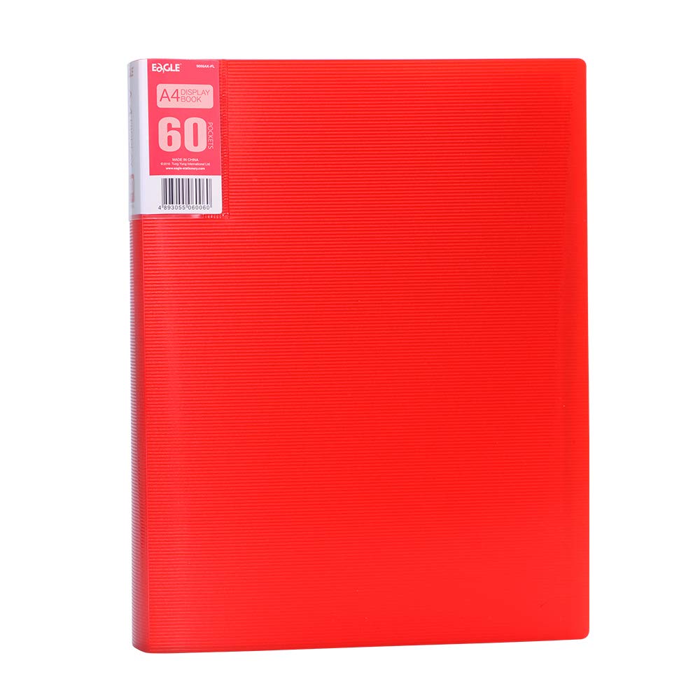 Eagle A4 Presentation Display Book 60 Clear Pockets (red)