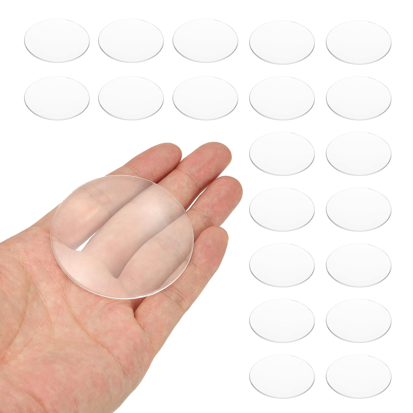 Photo 1 of PATIKIL 20 Pack Biconvex Lens, 60mm Dia. 180mm Focal Length Spherical Optical Lenses Magnifier Paperweight Acrylic Double Convex for DIY Office Desk Home Science Experiment Telescope