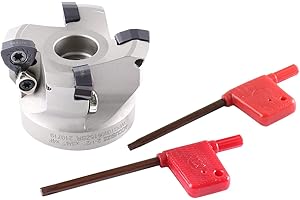 Accusize Industrial Tools 2-1/2" Diameter of Cutting High Feed Face Mill with WPGT Inserts, 4 Flute, 0028-8025