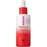 DERMA E Anti-Wrinkle Treatment Face Oil, 2 Fl Oz Anti-Aging Facial Oil | Luxurious treatment oil combines retinol, bakuchiol &amp; 7-oil complex to smooth fine lines, refine texture &amp; restore radiance