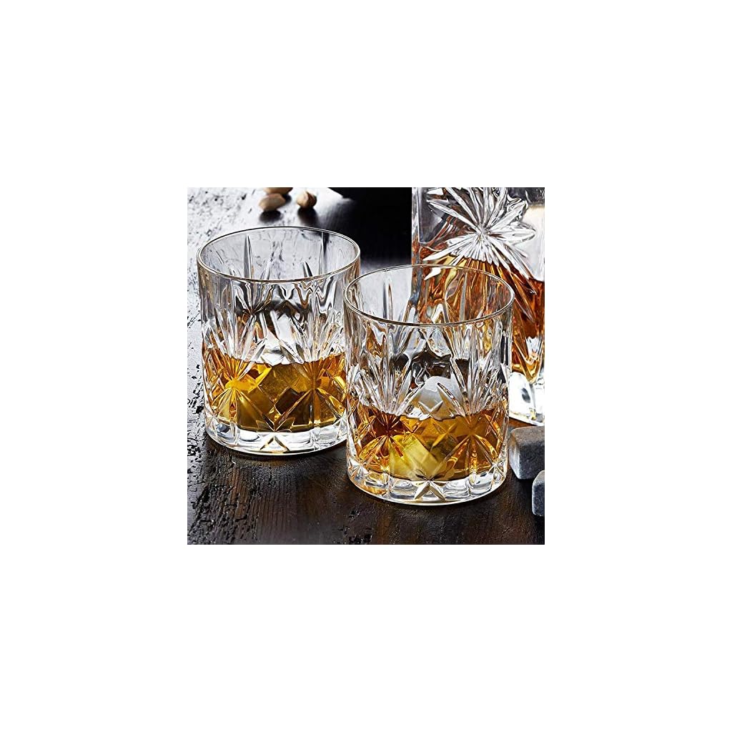 Deluxe Crystal Whisky Glasses & Whiskey Stones Wooden Gift