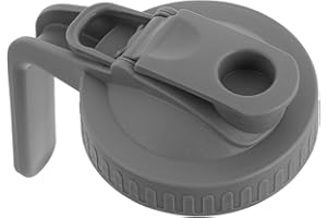 VALICLUD 86mm Wide Mouth Mason Jar Lid with Handle Pour Spout Flip Cap Lid for Cold Water Pitcher and Coffee