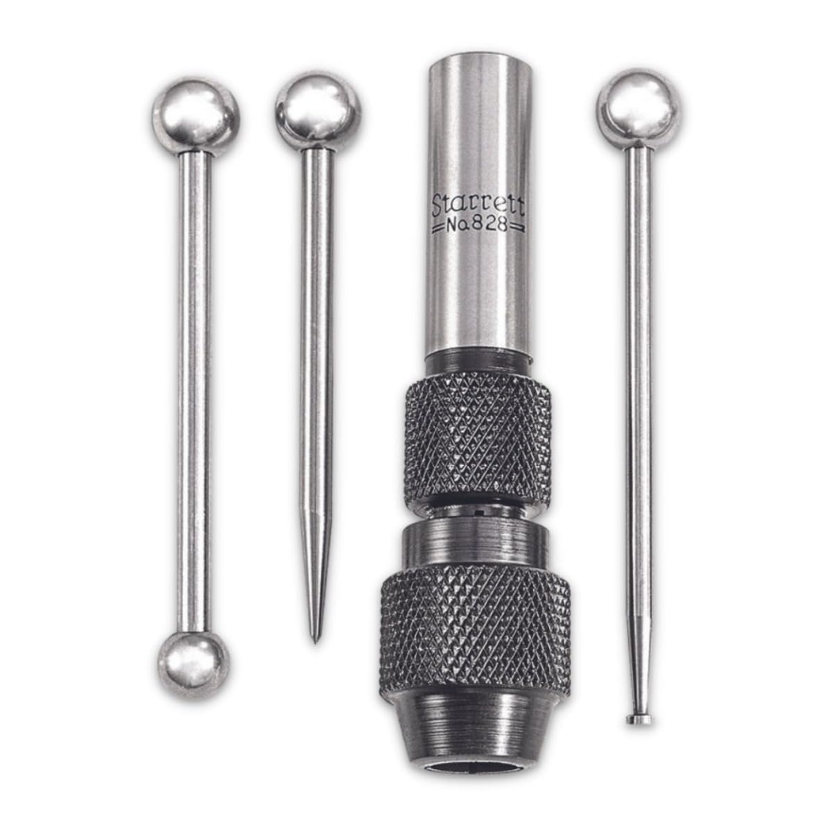 Starrett S828 Wiggler Center Finder With 3 Attachments, 0.375" Shank Diameter