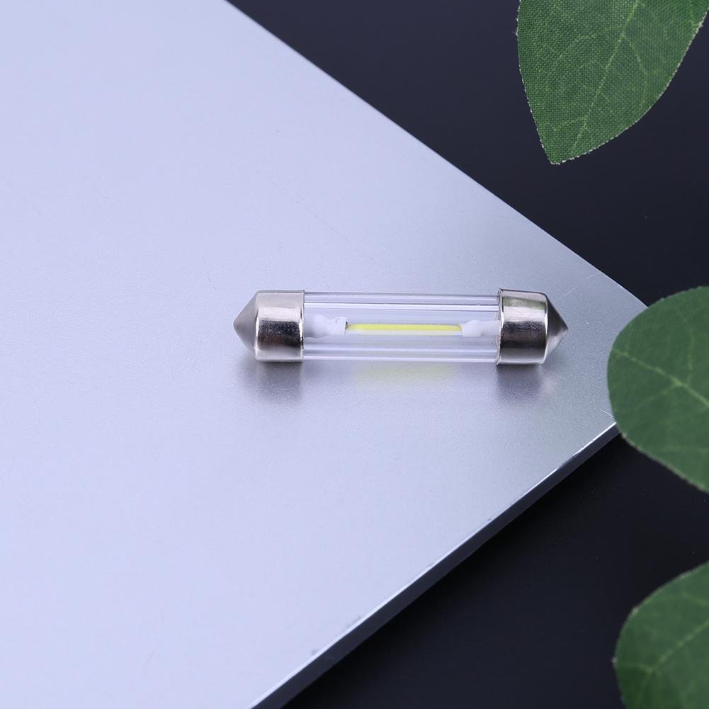 Starnearby 10PCS bianco COB LED auto interno lente in vetro siluro luce di lettura