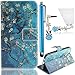 Galaxy On5 Case, Wallet Cover Skin Protector,Vandot 3 in 1 Set Accessories Artificial Leather Wallet Pouch Hoster Patterned Case for Samsung Galaxy On5 G550 - Blue Tree