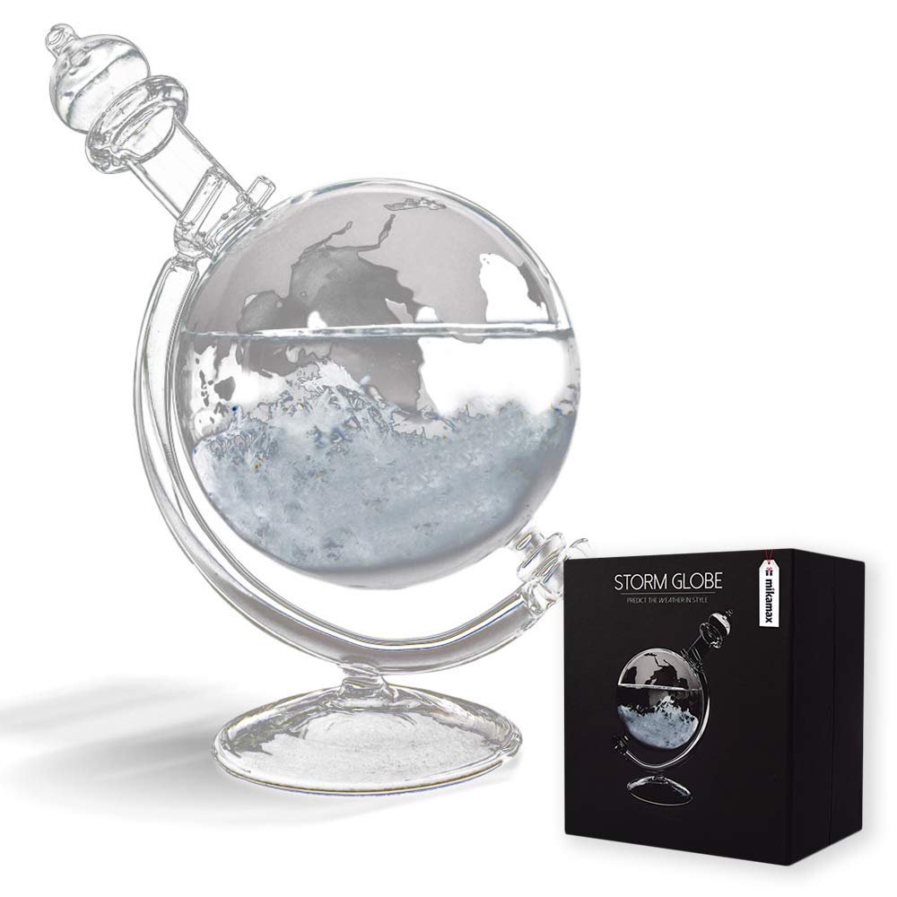 Mikamax Large Glass Storm Globe - Office Decoration Ornament – Nordic Style – Weather Globes