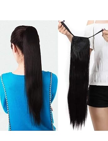 Alizz Ribbon Ponytail Straight Ponytail Black Hairpiece Hair