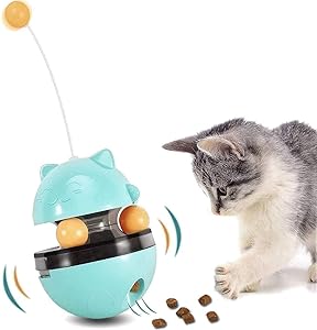Dbzz Interactive Cat Toys Tumbler Leaking Food Ball Toys for Cat Exercise Game