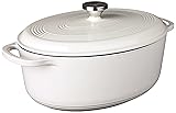 Lodge 7 Quart Enameled Cast Iron Oval Dutch Oven