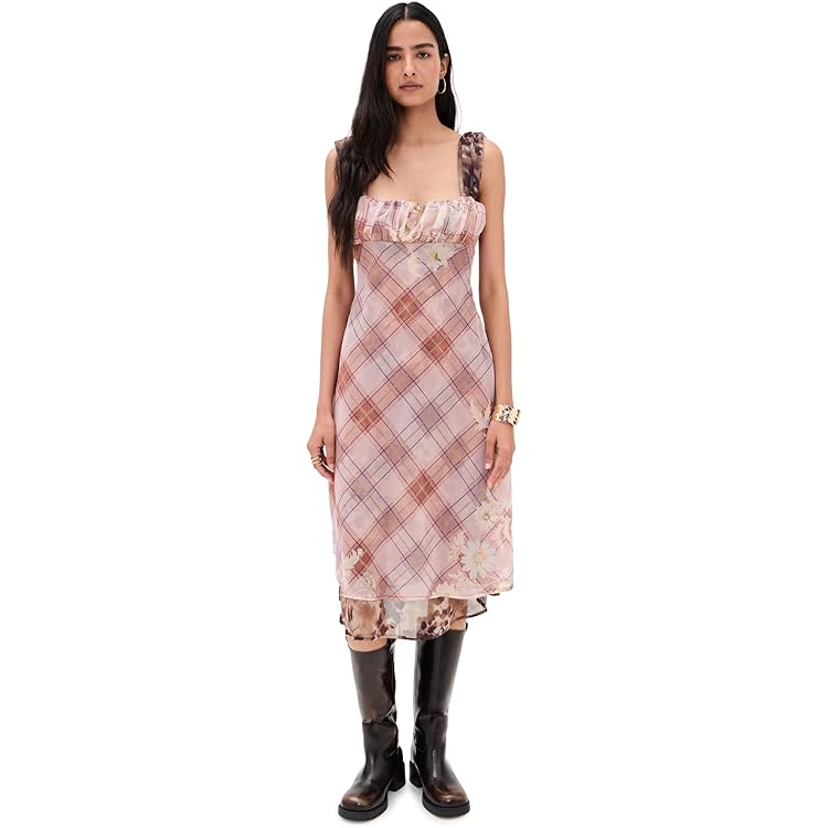 Amazon.com: Free People Womens Meet Again Midi Dress Biege X-Small