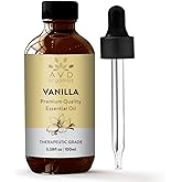 AVD Organics Vanilla Essential Oil for Skin- Premium Quality Therapeutic Grade Vanilla Oil | for Aromatherapy Diffuser, Humid