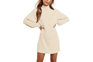 Virmoku Fall Winter Girls Oversized Sweater Dress Turtleneck Batwing Long Sleeve Kids Teen Tween Casual Sweaters Girl Dresses