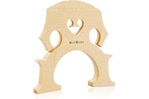 MorMoxe Cello Bridge 1/2 Size - Hand-Carved Maple, Direct Fit, Fully Adjusted - Expertly Handcrafted & Polished for Perfect Fit - Easy Installation - Replacement Accessory for Cello Parts