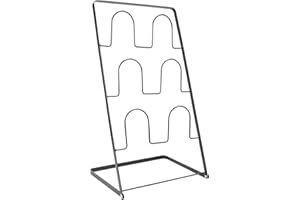 FOMIYES Multi-Layer Iron Slippers Rack Black 3-Tier Space-Saving Household Slipper Storage Shelf for