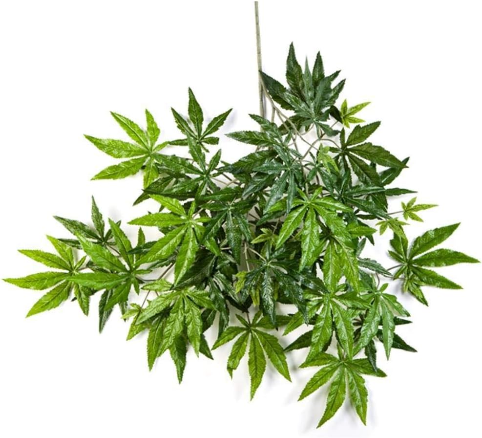 artplants.de Artificial Japanese Maple Spray, green, 24"/60cm Plastic Maple Spray Asiatic