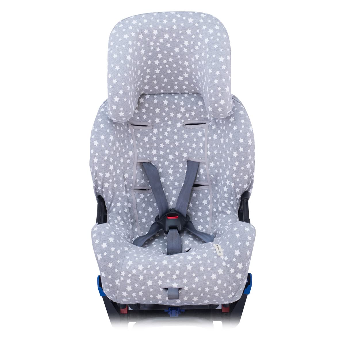 JYOKO KIDS Baby car seat cover made cotton compatible with Klippa Kiss 2 and Klippan Plus (White Star)