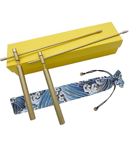 1 Paar Dowser Wünschelruten – Verchromter Stahl Mit Messing-Resonator, Holzgriff, 23 Cm – Für Wasserader-, Energie- & Objektsuche