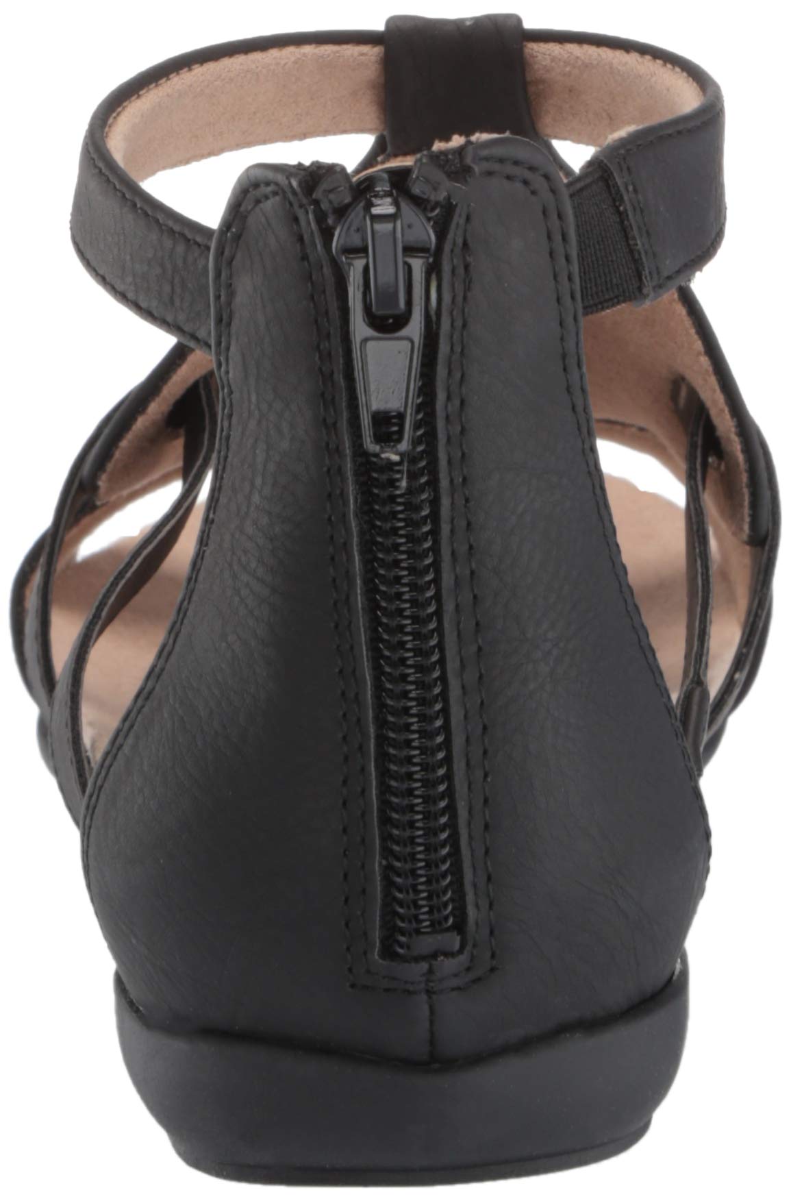 Natural Soul Women's AVONLEE Flat Sandal, BLACK, 11 M US - Image 3