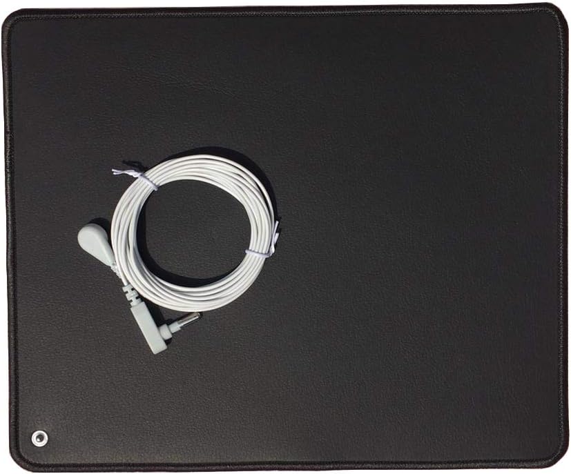 Earthing Universal Mat,Anti Static Ground Earthing Mouse Pad with Grounding Cord,EMF Radiation Protection & Heat Shield((9.8IN X 11.8IN))