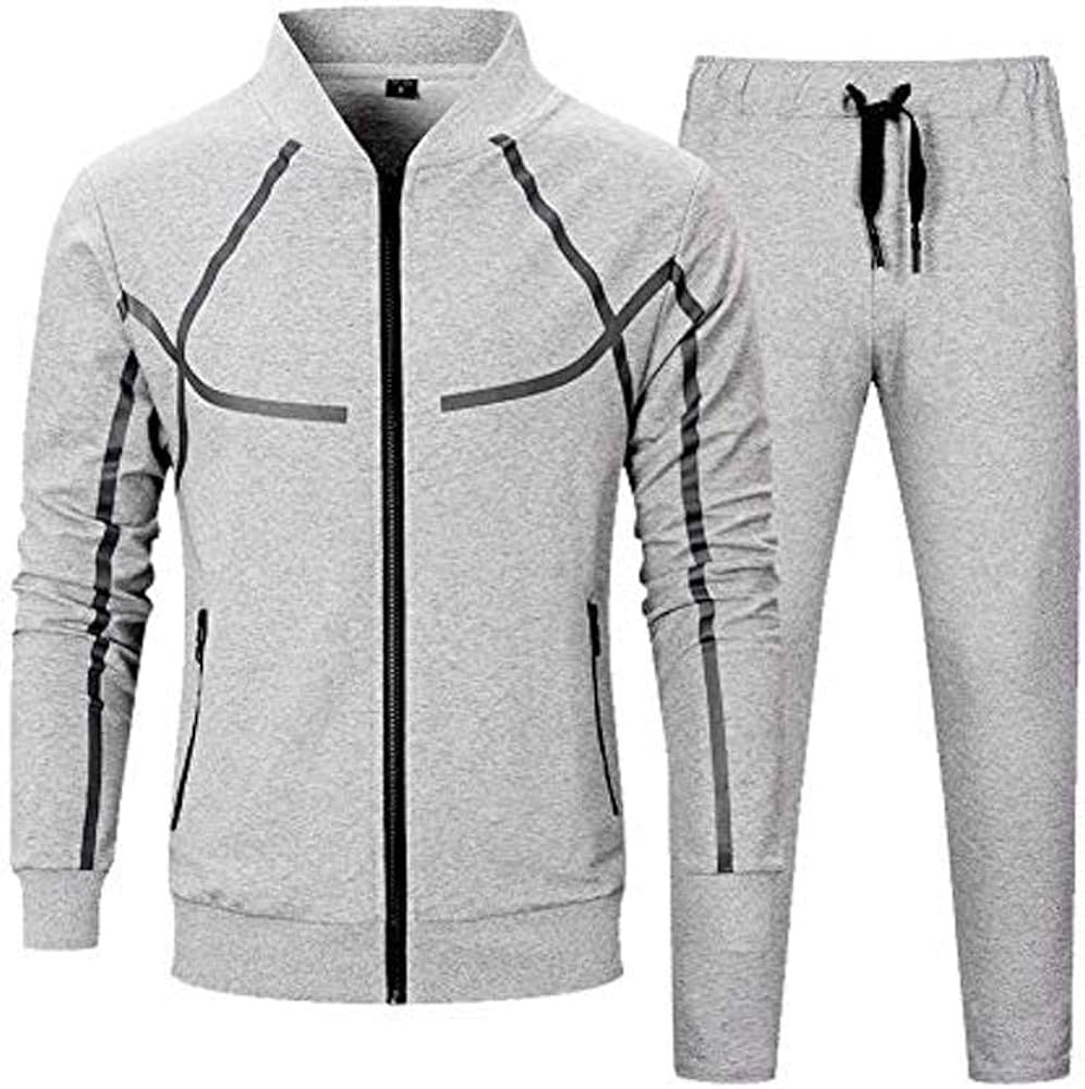 Broki1¹ Men's casual sports suit outdoor sportswear full zipper jogging