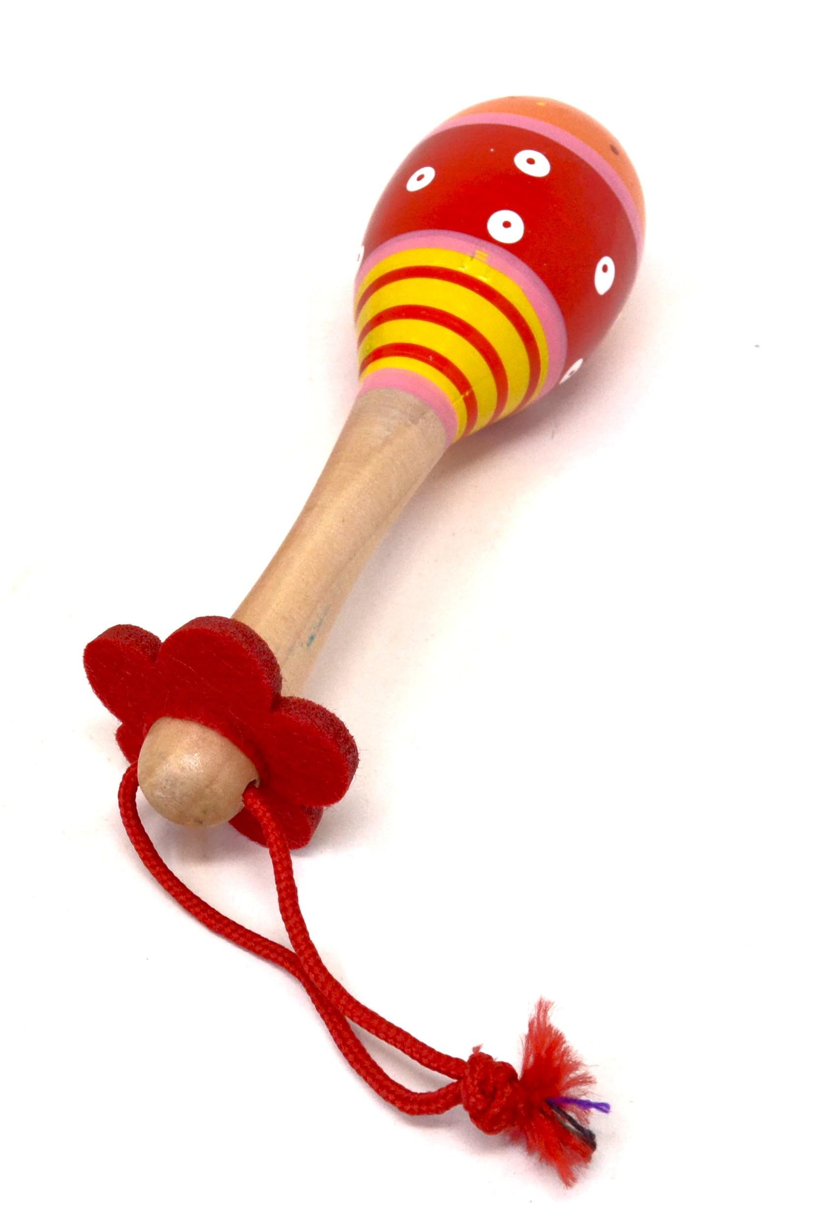 1 x unit. 17 cm miniature maraca. small. pine wood (0-8) SIZE for the little ones
