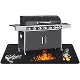 30 x 48inch Grill Mat for Outdoor Grill,Double-Sided Fireproof Grill Pad,Perfect for Outdoor Barbecue Spots,Fireproof, Waterproof, and Oilproof BBQ Protector for Decks and Patios