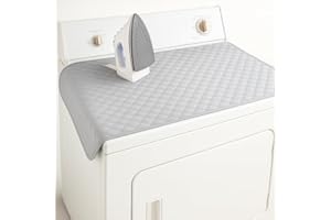 DEPENDABLE INDUSTRIES INC. ESSENTIALS Magnetic Portable Ironing Mat 18" x 31" – Quilted Heat-Resistant Ironing Blanket for Washer or Dryer Tops – Foldable Tabletop Ironing Pad and Board Alternative