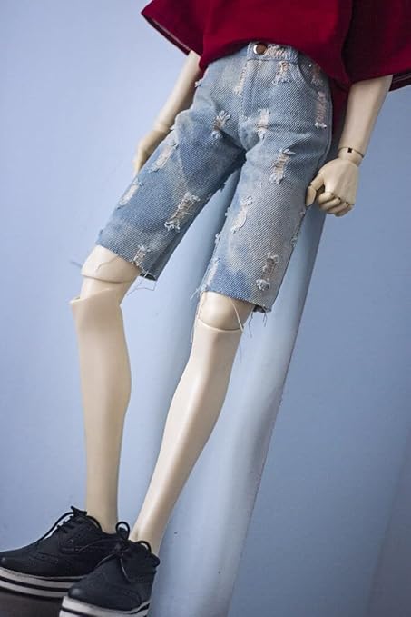 Amazon Bjd人形服のための1 3 1 4 Msd Dd叔父サイズファッショントレンドジーンズをリッピングmidtrousers人形パンツアクセサリー 人形 ドール おもちゃ