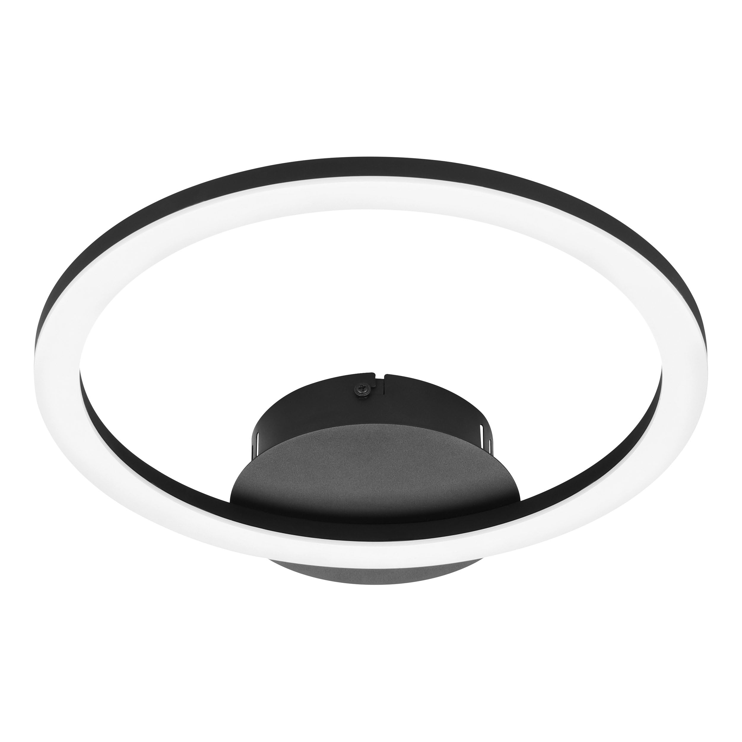 Eglo Connect.z Smart Home LED Ceiling and wall lamp Parrapos-z, Zigbee Lighting, app and Voice Control Alexa, tunable White Light (Warm - Cool White), dimmable Spotlight, Black White, 13 x 12 in