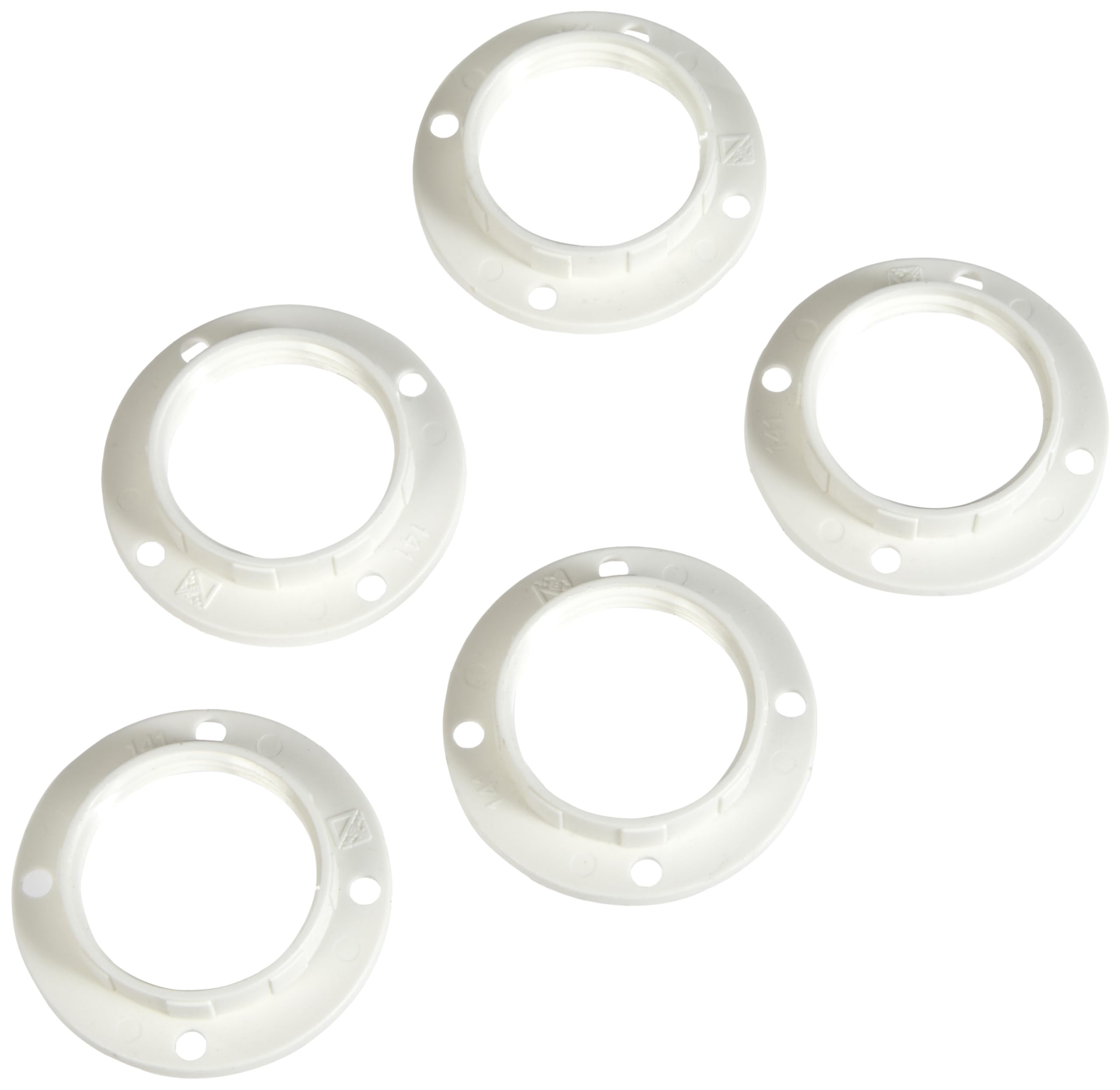 Arditi 012422 Thermoplastic Ring for E14 Threaded Poppy Holder, Kit 5 Pieces, Ring E14 Art.141 Bi/Ean1