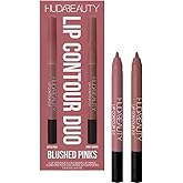 Huda Lip Contour Duo Blushed Pinks - 2 Mini Lip Pencils in Muted Pink and Pinky Brown