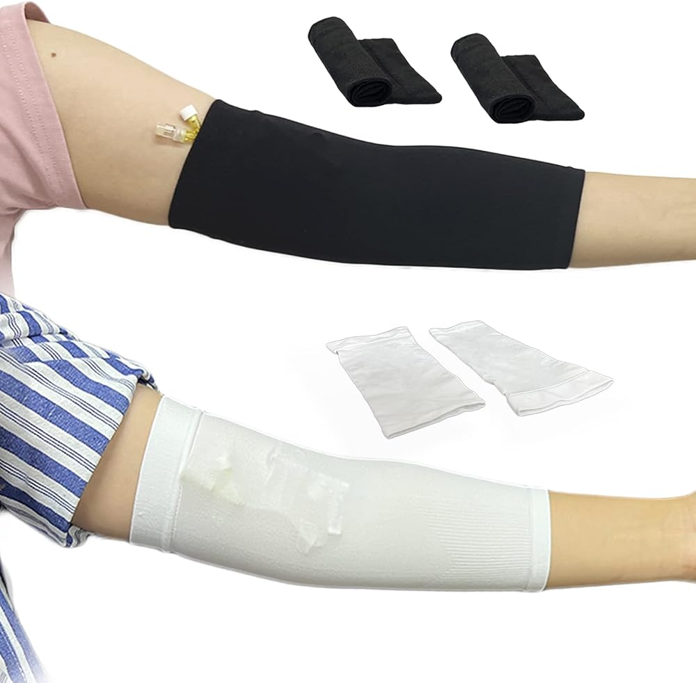 WXFEXIA PICC Line Sleeve Protector 4 PCS, Arm Cast Cover 9''-14''