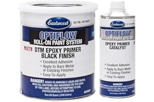 Roll-On Epoxy Primer, Black Finish, DTM Paint System with Catalyst, 1 Quart