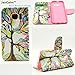 Galaxy S6 case,JanCalm [Kickstand] New Pattern Premium PU Leather Wallet [Card/Cash Slots] Flip Case Cover for Samsung Galaxy S 6 *Including -ONE Crystal Pen (Beautiful Tree)