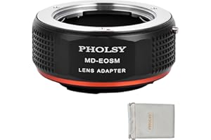 PHOLSY Lens Mount Adapter Manual Focus Compatible with Minolta MD MC Mount Lens to Canon EOS M (EF-M) Mount Camera Body, MD t