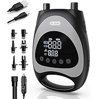 Dr.meter Paddle Board Pump, 20PSI High Pressure Rechargeable & Car Adapter Powered Portable Electric SUP Air Pump with LED Li