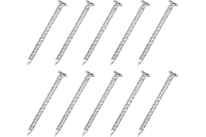 uxcell 250Pcs Fence Deck Nails, 1-1/4 Inch 304 Stainless Steel Spiral Deck Nail Spiral Shank Spikes for House Floor Repairing