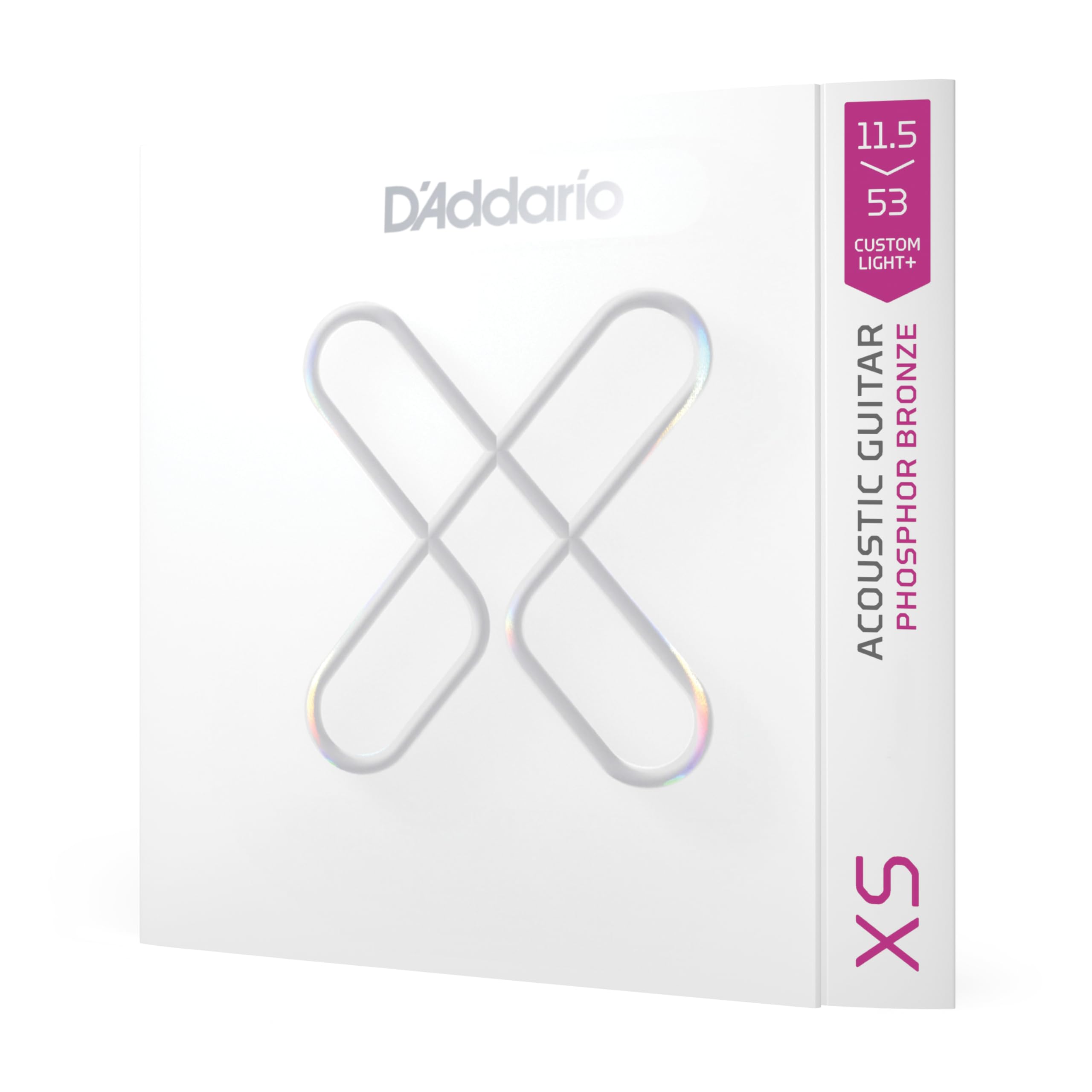 D'Addario XS Acoustic Guitar Strings, Phosphor Bronze, 11.5-53 — image 1