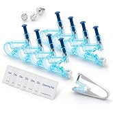 Lishae Ear Piercing Kit, 8 Pcs 4mm Disposable Self Ear Pericings Kit with Ear Studs and 1Pcs Piercing Gun Aid Pierce Kit Tool