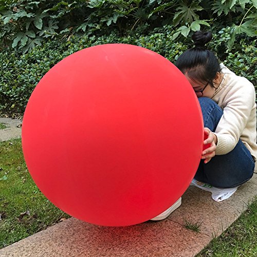 GuassLee 5 Giant Balloon 36 Inch Round Latex Big Balloon Large Thick Balloons for Photo Shoot/Birthday/Wedding Party/Festival/Event/Carnival Decorations Red