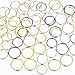 TecUnite 400 Pieces Hair Rings Braid Rings Hair Hoops Hair Clips Jewelry with a Storage Box, 4 Colors, 2 Sizes