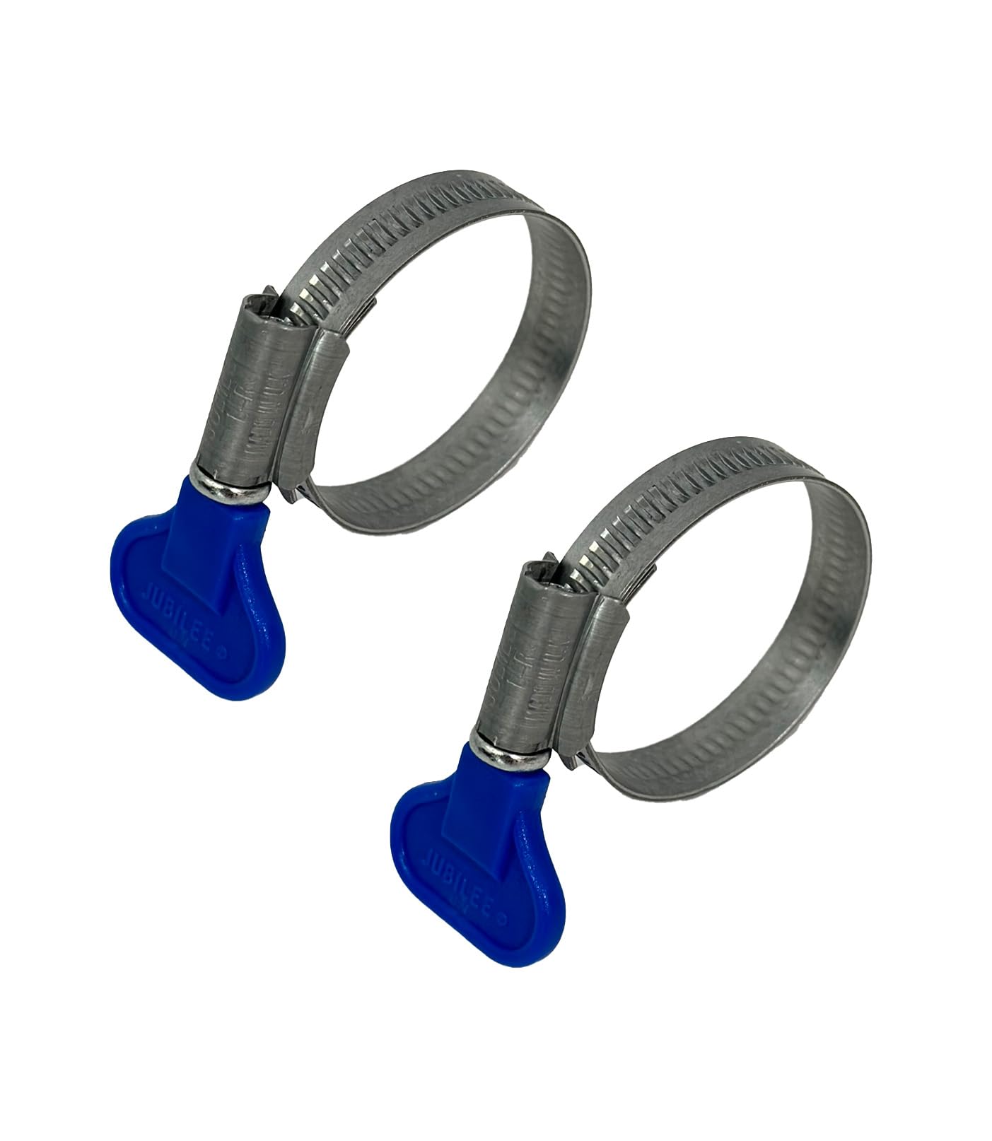 Best Price Square Jubilee Wingspade Hose Clip 25mm-40mm, 2 Clips, Blue, Silver