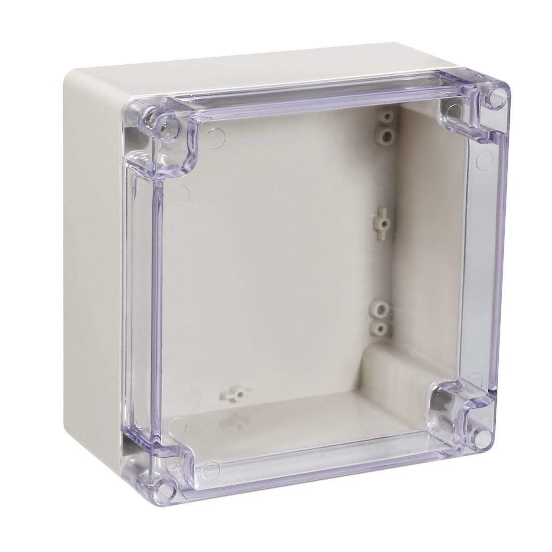 Sourcingmap 160x160x90mm/6.3x6.3x3.54inch Wateproof Electronic ABS Plastic DIY Junction Project Box Enclosure Case Outdoor/Indoor with Clear Cover