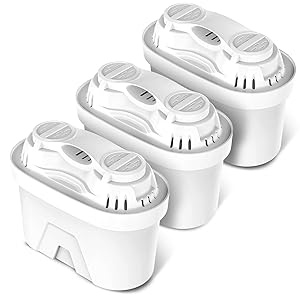 LEVOIT LV110WP Water Pitcher Replacement Filters (3 Pack), 5-Layer Filtration, Safe BPA-Free Purifier Reduce Odor, Chlorine, Lead & Heavy Metals, White