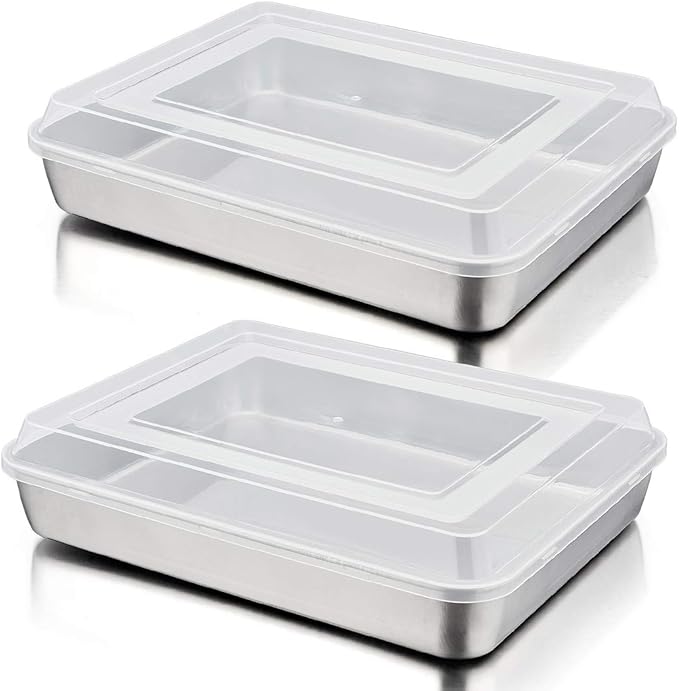 Baking Sheet Lasagna Pan with Lid Set of 4, P&P CHEF